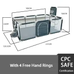 Parc d&rsquo;intérieur bébé sécurisé barrière de sécurité aire de jeux playpen portable 4 anneaux de transport design moderne matériaux durables idéal 024 mois