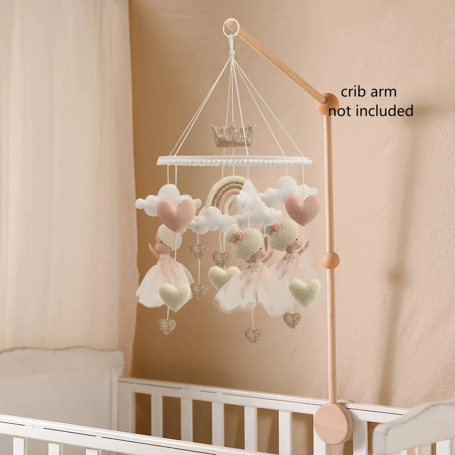 Mobile bébé princesse ballerine décoration chambre nurserie accessoires bébé fille nouveauné cadeau naissance