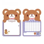 Plannier effaçable pour enfant ours mignon calendrier notes réutilisables KEYBABY qualité supérieure