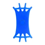 Support universel rotatif 360 degrés pour téléphone portable poussette gps antiglisse bébé maternité silicone portable facile à utiliser durable bleu