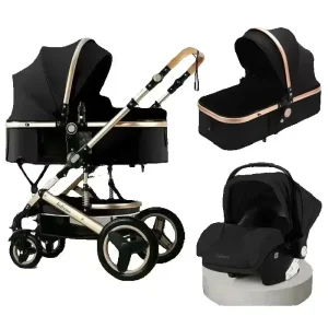 Poussette bébé 3 en 1 landau chariots pour nouveauné système de voyage multifonction portage bébé 02 ans Poussette bébé 3 en 1 landau chariots pour nouveauné système de voyage multifonction portage bébé 02 ans