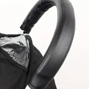 Couverture en cuir PU pour siège de poussette fermeture éclair lavable antidérapante absorbante couleur noire Couverture en cuir PU pour siège de poussette fermeture éclair lavable antidérapante absorbante couleur noire