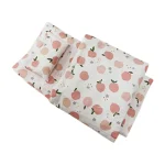 Ensemble literie bébé fruits printemps été housse couette taie oreiller coton doux confortable décoration chambre enfant