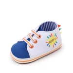 Chaussures enfants sneaker multicolore Happy design ludique tissu caoutchouc confortable antiglisse fille garçon