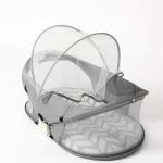 Berceau voyage bébé portable moderne couffin pliable lit de voyage design minimaliste gris
