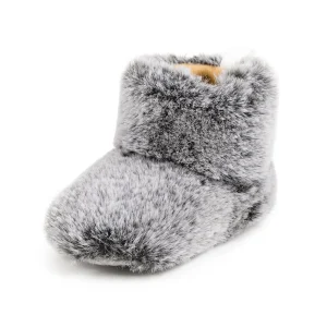 Kidsun bottes d&rsquo;intérieur pour bébé nouveauné 01 ans garçon fille en faux fourrure hiver chaud sans fermeture intérieur doux