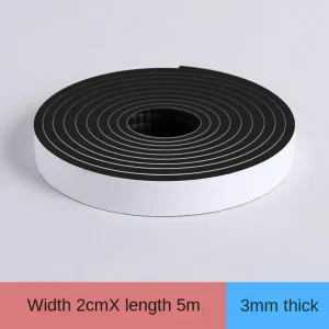 Bande autoadhésive stabilisatrice pour lit bébé antitremblement facile à installer 2cmx5m noir et blanc