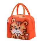 Sac à déjeuner thermique pour enfants sac isotherme portable avec motif tigre sac à lunch enfant pochette Bento pour école ou piquenique design ludique