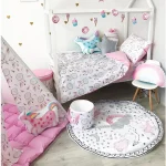 Tapis de jeu bébé 100% coton antiglisse tigre intérieur/extérieur 90x90cm confortable durable