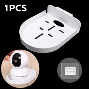 Support de Webcam Portable sans poinçonnage pour moniteur bébé flexible fixation sans effort kit montage torsadé compatible多种 appareils Blanc