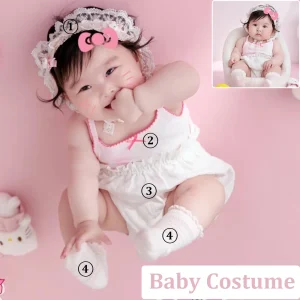Costume photo bébé fille 34 mois thème dessin animé rose mignon kit vêtements et accessoires artistiques poupée chat Kt Studio idéal 100 jours Costume photo bébé fille 34 mois thème dessin animé rose mignon kit vêtements et accessoires artistiques poupée chat Kt Studio idéal 100 jours