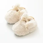 Chaussures d&rsquo;hiver bébé garçon fille chaussons moelleux doux premiers pas coordonnants chauds nouveauné nourrisson 13 ans beige crème