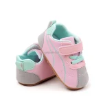 Baskets décontractées bébé fille garçon chaussures respirantes marche style patchwork semelle souple fermeture velcro 01 ans