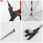 360 ° Poussette de bébé parapluie pliant réglable Protection UV contre la pluie et le soleil Bébé landau Parasol extérieur parasol poussette auvent