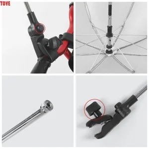 360 ° Poussette de bébé parapluie pliant réglable Protection UV contre la pluie et le soleil Bébé landau Parasol extérieur parasol poussette auvent 360 ° Poussette de bébé parapluie pliant réglable Protection UV contre la pluie et le soleil Bébé landau Parasol extérieur parasol poussette auvent