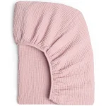 Draphousse bébé en coton housse de matelas gaufrée protection lit bébé texture douce rose pâle élastique moderne respirant confortable design épuré 100% coton bébé 01 an