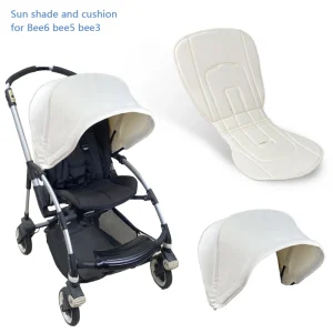 Pare-soleil pour poussette de bébé, auvent et coussin de siège pour Bugaboo Bee6 Bee5 Bee3, housse de landau résistante aux UV, accessoires de poussette pour bébé Pare-soleil pour poussette de bébé, auvent et coussin de siège pour Bugaboo Bee6 Bee5 Bee3, housse de landau résistante aux UV, accessoires de poussette pour bébé