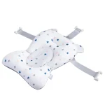 Oreiller de baignoire bébé antiglisse coussin de corps siège de bain tapis de support pliable coussin de baignoire chaise bébé blanc