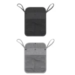 Organisateur mural multifonctionnel en maille 2 pièces sacs suspendus rangement outils bureau cuisine tissu synthétique gris foncé/gris clair design moderne minimaliste