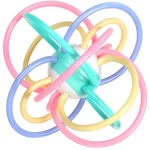 Anneau dentition bébé hochet sensoriel jouet interactif développement motricité couleur pastel sans BPA 1015 cm jouet éveil bébé 03 ans