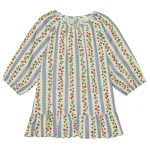 Robe princesse filles FLO floral rayures manches longues coton printemps automne style rétro confort bébé fille