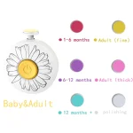 Coupeongles électrique bébé enfant 6 embouts interchangeables manucure sûre et confortable design floral polissage doux hygiène ongles enfant nouveauné