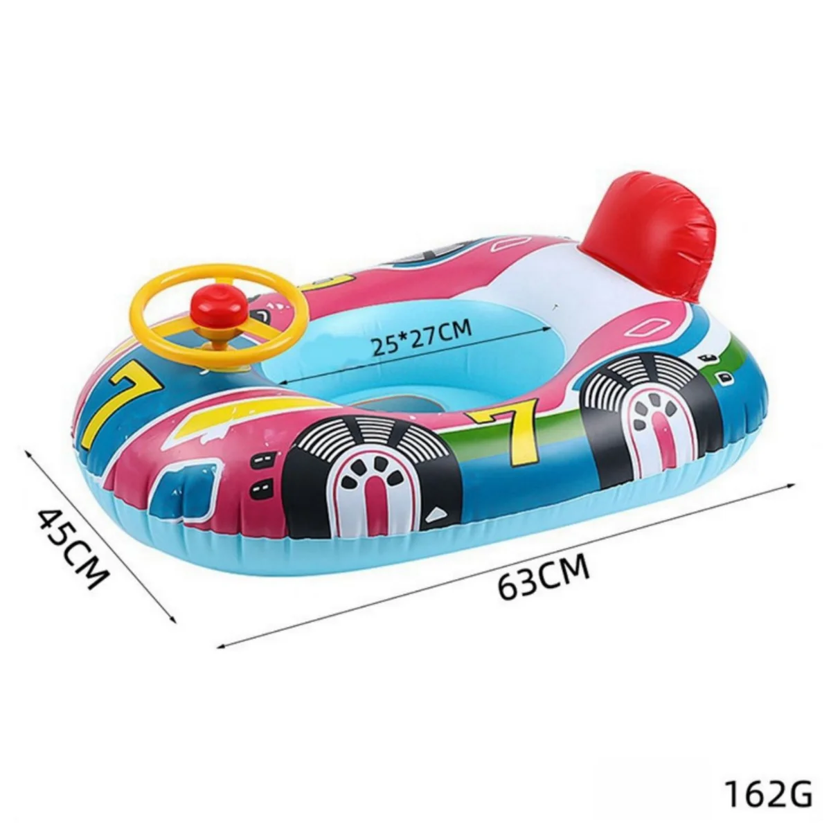 Flotteur gonflable bébé piscine design voiture anneaux de bain sécurisé plage été pour filles et garçons