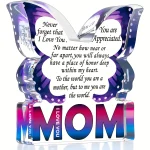 Décoration papillon en verre acrylique cadeau maman inscription je t&rsquo;aime décoration intérieure cadeau anniversaire Mother&rsquo;s Day design moderne émotionnel unique qualité premium