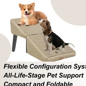 Escalier pour chiens et chats support antidérapant pliable et compact matériaux doux et durables aide à la mobilité pour animaux de compagnie de toutes tailles