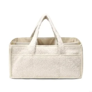Sac à langer en tissu doux pour bébé rangement pratique style moderne couleurs neutres texture pelucheuse design minimaliste grande capacité idéal pour couches biberons lingettes Sac à langer en tissu doux pour bébé rangement pratique style moderne couleurs neutres texture pelucheuse design minimaliste grande capacité idéal pour couches biberons lingettes