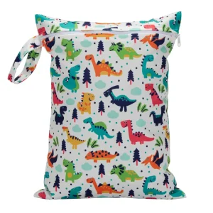 Sac à dos en tissu réutilisable 30×40 cm impression dinosaures enfants plage piscine transport jouets vêtements bébé pratique coloré