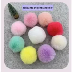 Pompons en fourrure synthétique colorés accessoires décoratifs fantaisie pour sacs clés et accessoires de mode style moderne 8 coloris disponibles