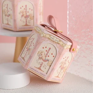 Boîte Cadeau Décorative pour Bébé Fête Mariage 10 Pièces Rose et Doré Carrousel Cœur Idée Faveur Élégante et Pratique Boîte Cadeau Décorative pour Bébé Fête Mariage 10 Pièces Rose et Doré Carrousel Cœur Idée Faveur Élégante et Pratique