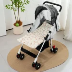 Poussette compacte bébé design moderne tissu polyester doux matelas imprimé coloré cadre métal léger poussette pliable promenades urbaines et parcs