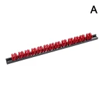 Organisateur de câbles en plastique avec clips rouges support mural rangement pratique design moderne usage bureau ou atelier support en métal qualité premium