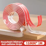 Bandes anticollision pour enfants  Protège bords autoadhésives transparentes  Sécurité mobiliers  15mm x 1m  Design moderne  Élégance discrète