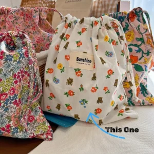 Sunshine sac à couches portable bébé style fleuri handmade organisation maman cordon accessoire poussette rangement sec humide