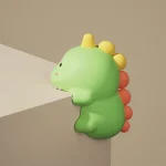 Protecteur d&rsquo;angle table bébé PVC souple anticollision motifs lapin/dinosaure/ours bord de sécurité pour enfants vert