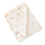 Couverture bébé en mousseline coton imprimée chats douce et respirante 26×33 cm idéale pour poussette et portage unisexe