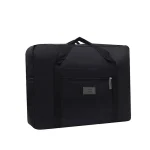 Sac de voyage pliable polyester noir portable weekend commuting sac à dos léger moderne minimalist durable stylish
