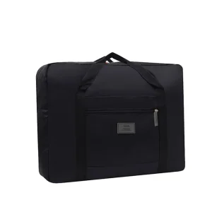 Sac de voyage pliable polyester noir portable weekend commuting sac à dos léger moderne minimalist durable stylish