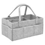 Organisateur rangement bébé panier fourretout portable sacs suspendus pour couches rangement pliable portable pour maman gris
