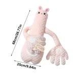 Oreiller de tapotement pour bébé en peluche compagnon doux en forme de lapin coussin interactif pour la voiture et la maison bébé confortable et sécuritaire