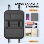 Sac de rangement voiture bébé multipoches tissu coussinet anticoup de pied 5 poches portegobelet organizer poussette sécurité confort