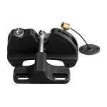 Loquet de portail universel pour clôture métal bois vinyle  Serrure à ressort avec câble de traction et clé  Noir