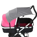 Paresoleil universel pour poussette bébé protection UV housse imperméable résistant aux intempéries style gris
