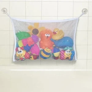 Organisateur de jouets de bain avec ventouses filet en mesh blanc 35x45cm rangement écoénergique pour bébés et enfants Organisateur de jouets de bain avec ventouses filet en mesh blanc 35x45cm rangement écoénergique pour bébés et enfants