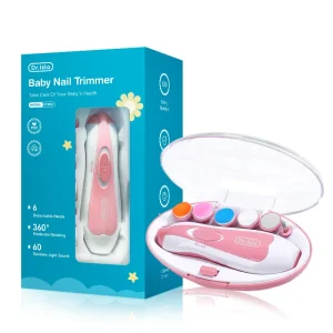 Coupeongles électrique bébé lumière LED 4 vitesses réglables faible bruit soins ongles enfants 036 mois