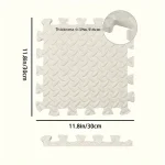 Tapis de jeu en mousse EVA puzzle pour bébé tapis antislip sportif éducatif maternelle chambre d&rsquo;enfant antichute jouets 30x30cm blanc