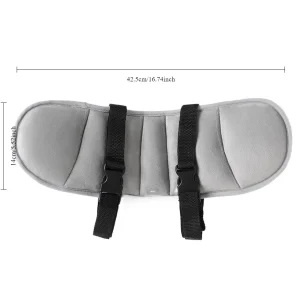 Coussin de tête ergonomique bébé siège auto confort et sécurité 42.5x14cm gris facile à fixer
